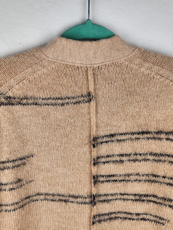 Closed Alpaca Wool Oversized Chunky Knit Striped Cardigan Sweater XS - Picture 7 of 14